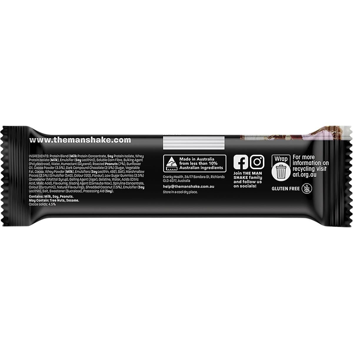 The Man Bar Diet High Protein Low Sugar Rocky Road High Fibre 50g