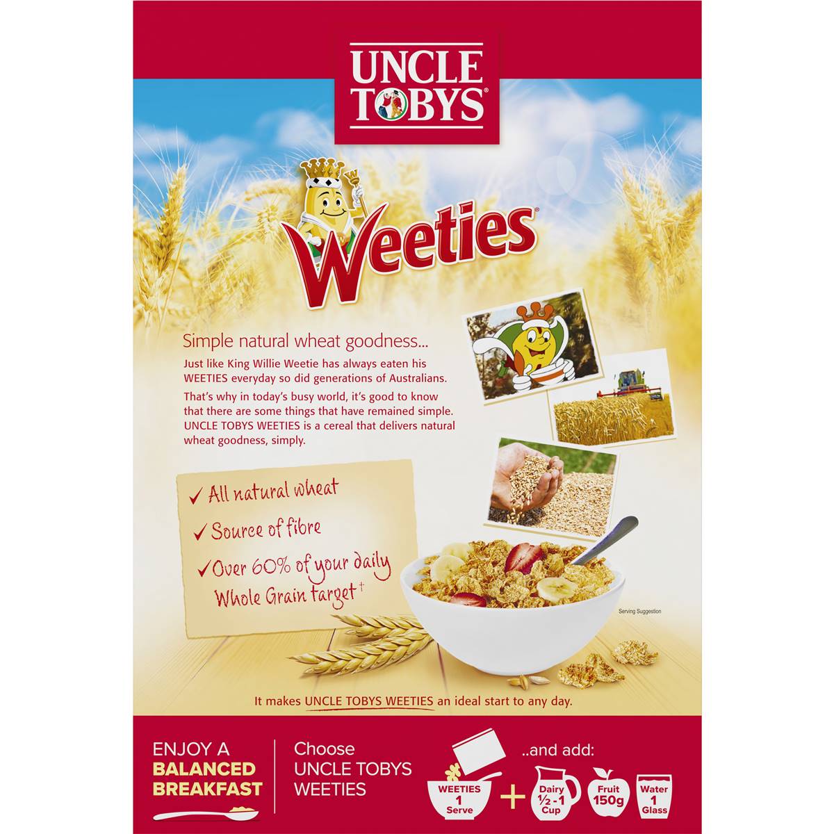 Uncle Tobys Weeties Cereal 510g