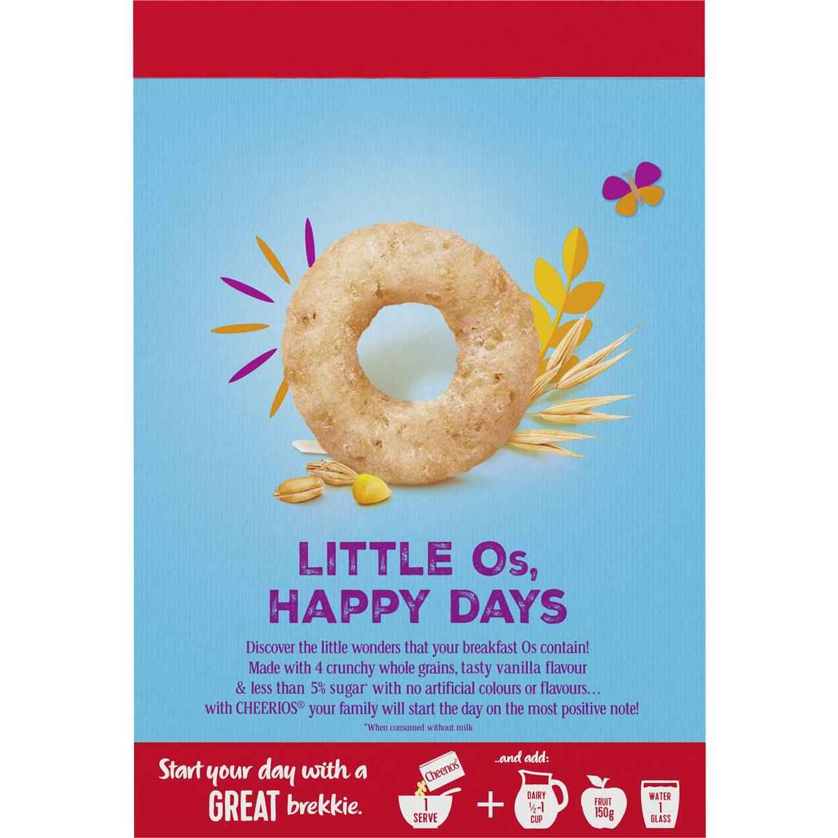 Uncle Tobys Cheerios Low Sugar Vanilla Cereal 450g