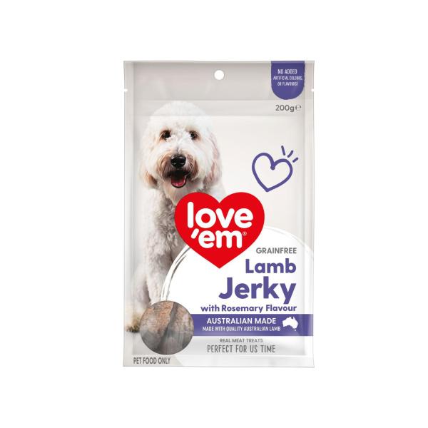 Grain Free Dog Treats Lamb Jerky With Rosemary Flavour
