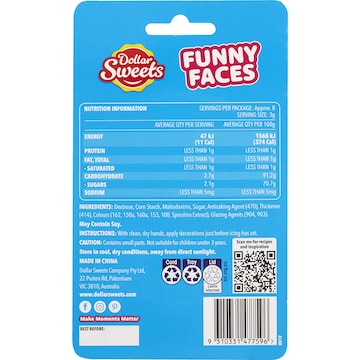 Dollar Sweets Funny Faces 25g