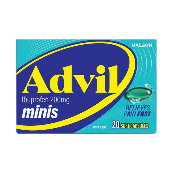 ADVIL IBUPROFEN PAIN RELIEF MINI LIQUID CAPSULES 20PK
