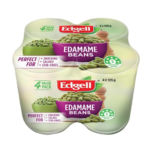 EDGELL EDAMAME BEANS READY TO EAT 125G 4 PACK