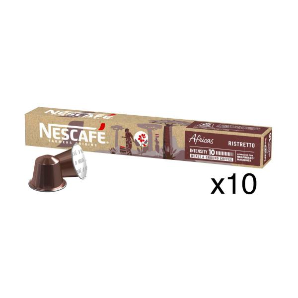 NESCAFE FARMERS ORIGINS AFRICAS RISTRETTO COFFEE CAPSULES 10 PACK