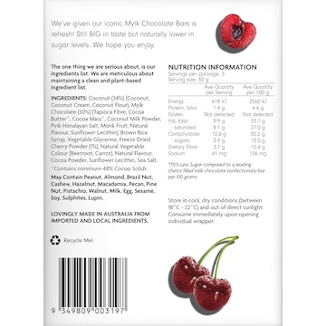 Health Lab Mylk Chocolate Juicy Cherry Bars 5 pack