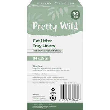 Pretty Wild Cat Litter Tray Liners 30 pack