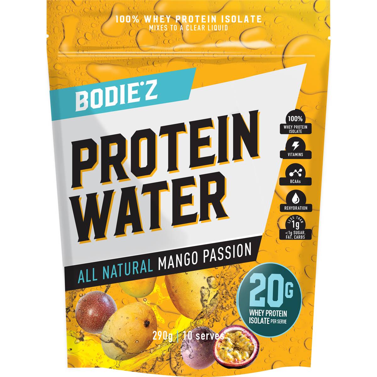 Bodiez 100% Whey Protein Water Mango Passion 290g
