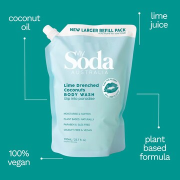 My Soda Body Wash Refill Lime Drenched Coconut 700mL