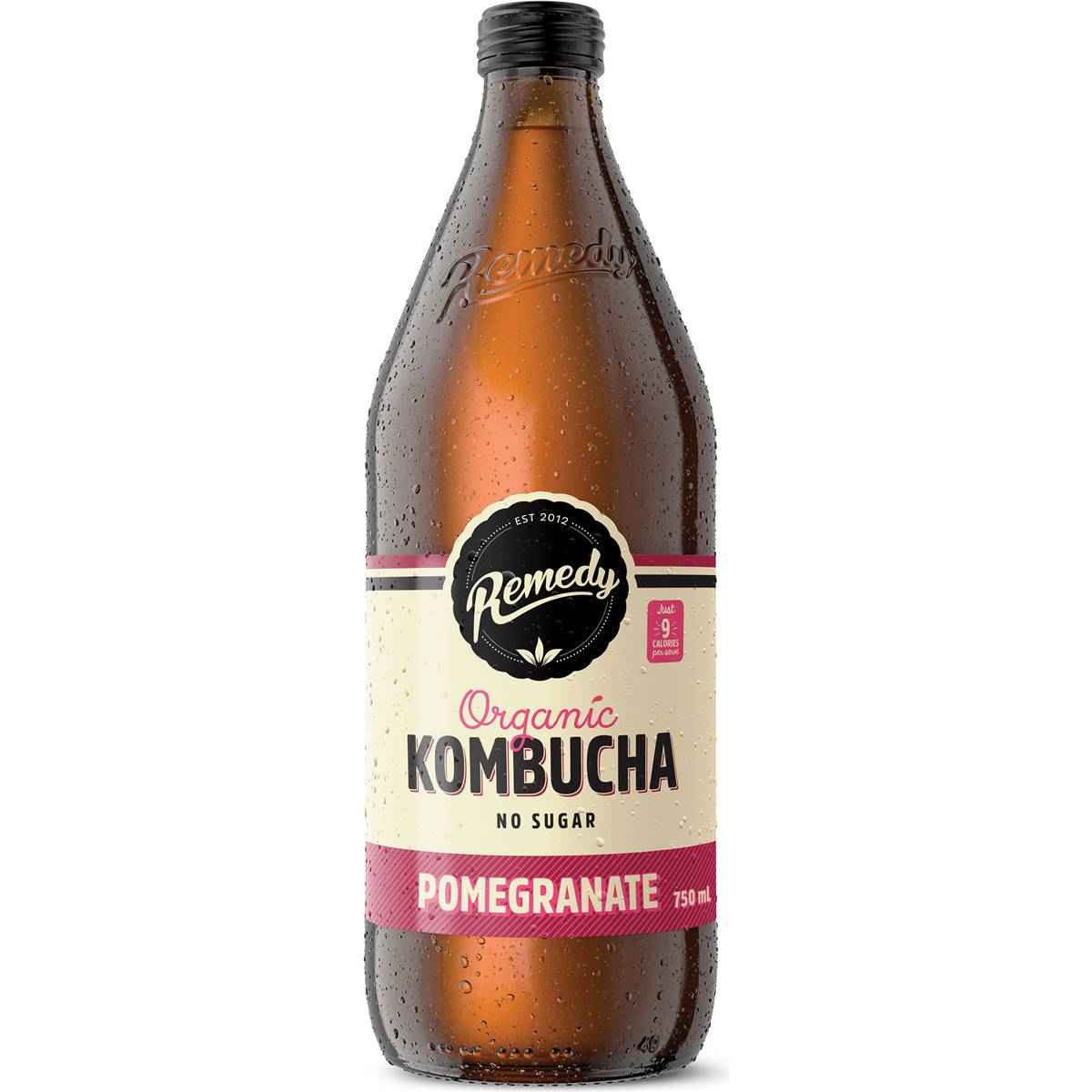 Remedy Kombucha Pomegranate Kombucha Pomegranate 750mL