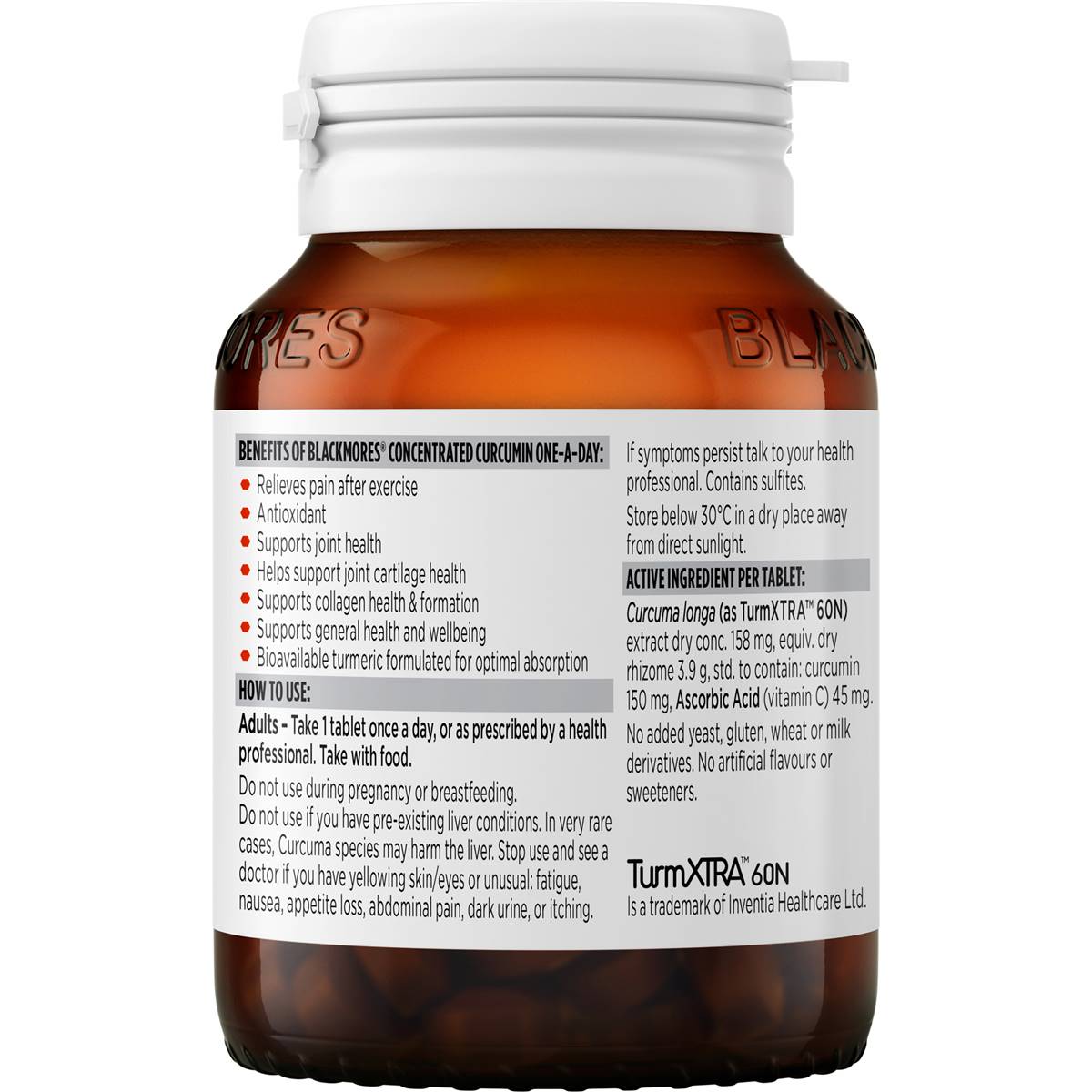 Blackmores Concentrated Curcumin Tablets 30 Pack