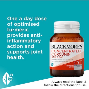 Blackmores Concentrated Curcumin Tablets 30 pack