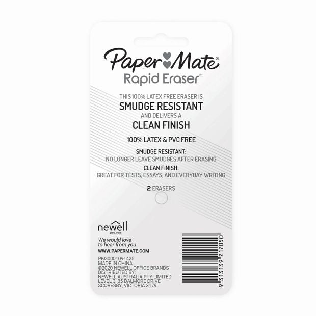 Paper Mate Rapid Erasers - Set of 2
