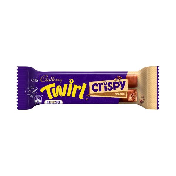 CADBURY TWIRL CRIPSY CHOCOLATE BAR 40G