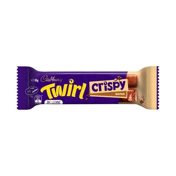 CADBURY TWIRL CRIPSY CHOCOLATE BAR 40G