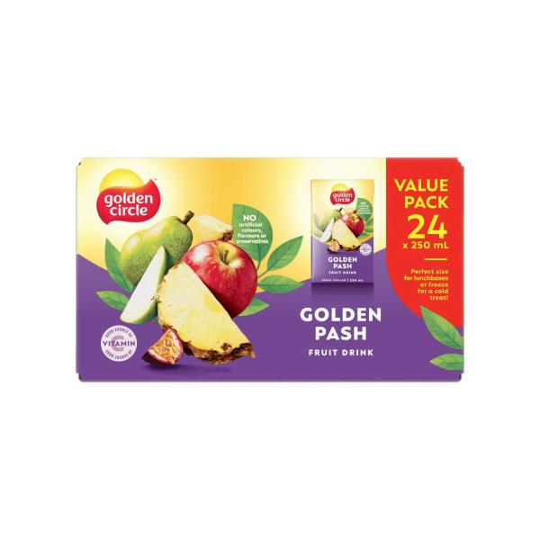 GOLDEN CIRCLE GOLDEN PASH FRUIT DRINK 24X250ML