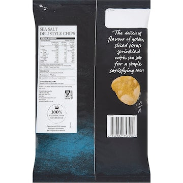 Woolworths Sea Salt Deli Style Potato Chips 175g
