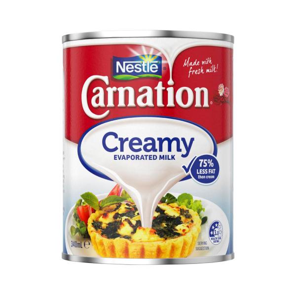 NESTLE CARNATION FULL CREAM EVAPORATED MILK 340ML