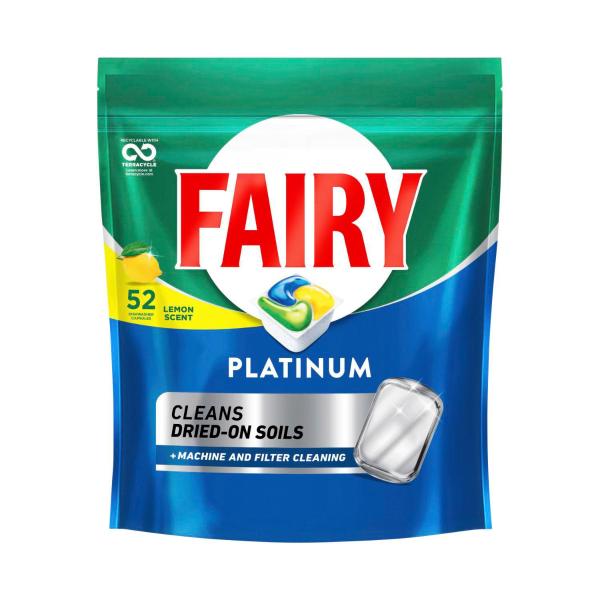 FAIRY PLATINUM LEMON DISHWASHING TABLETS 52 PACK