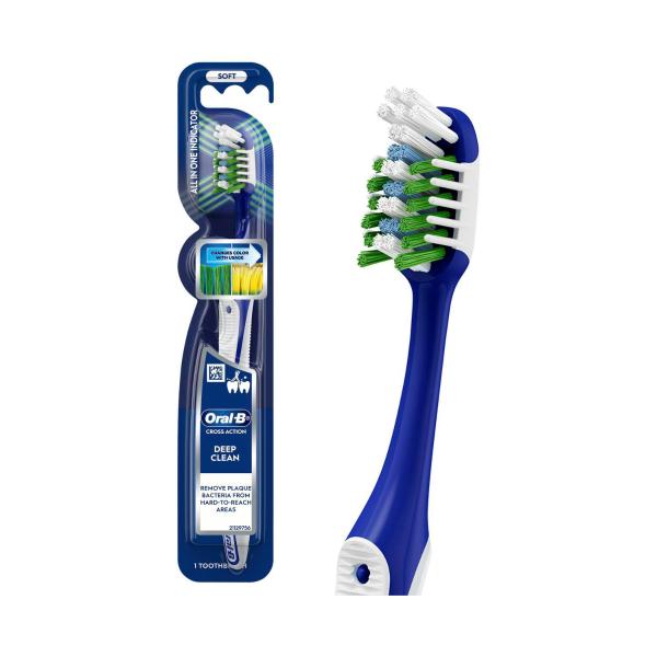 ORAL B CROSS ACTION INDICATOR TOOTHBRUSH 1 PACK