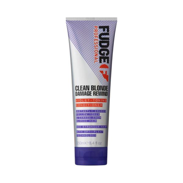 FUDGE PROFESSIONAL CLEAN BLONDE DAMAGE REWIND VIOLET PURPLE TONING CONDITIONER 250ML