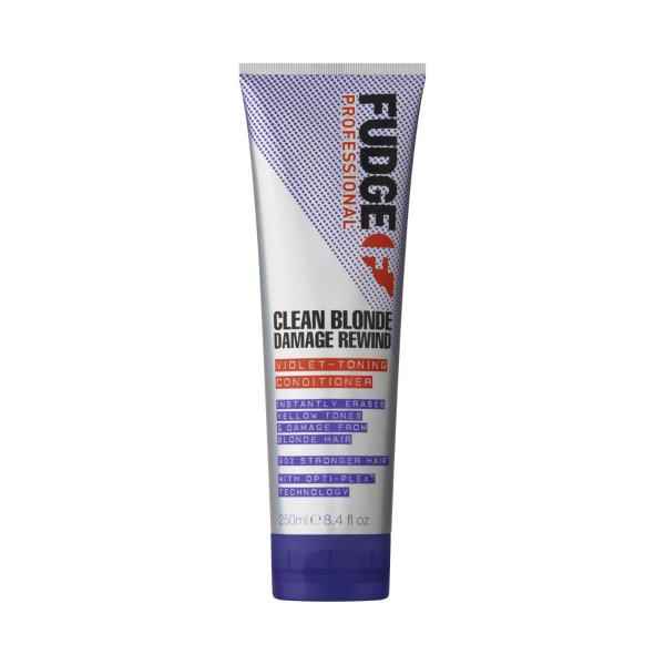 FUDGE PROFESSIONAL CLEAN BLONDE DAMAGE REWIND VIOLET PURPLE TONING CONDITIONER 250ML
