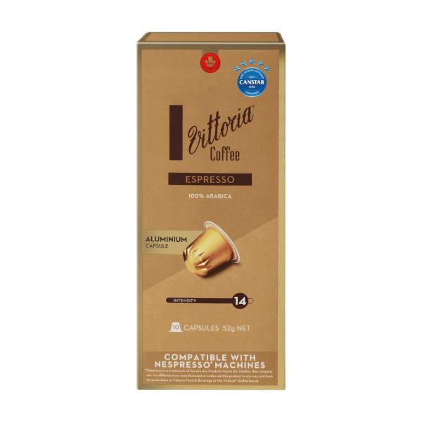 VITTORIA ESPRESSO NESPRESSO COMPATIBLE COFFEE CAPSULES 10 PACK
