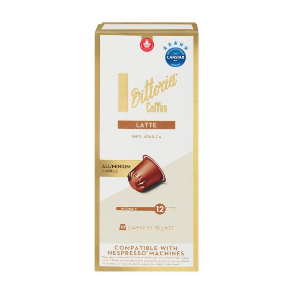 VITTORIA LATTE NESPRESSO COMPATIBLE COFFEE CAPSULES 10 PACK