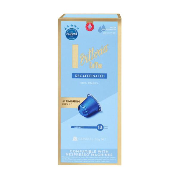 VITTORIA DECAFFEINATED NESPRESSO COMPATIBLE COFFEE CAPSULES 10 PACK