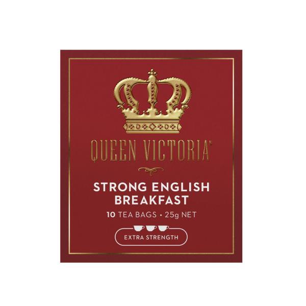 QUEEN VICTORIA ENGLISH BREAKFAST EXTRA STRONG TEA BAGS 10 PACK