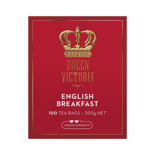QUEEN VICTORIA ENGLISH BREAKFAST TEA BAGS 100 PACK