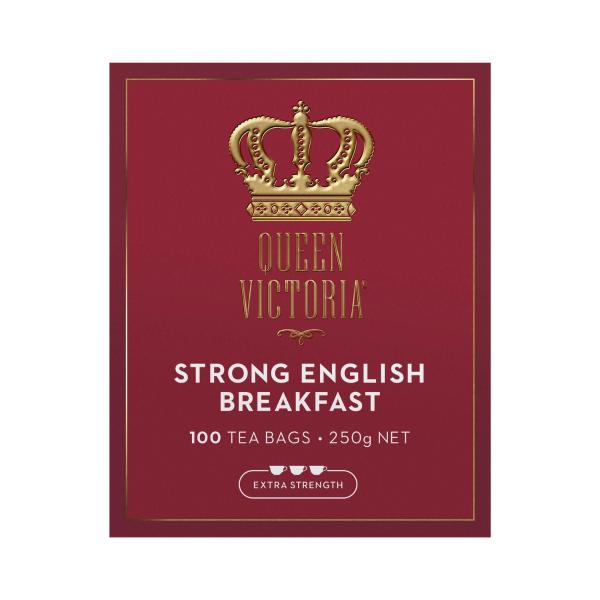 QUEEN VICTORIA ENGLISH BREAKFAST EXTRA STRONG TEA BAGS 100 PACK