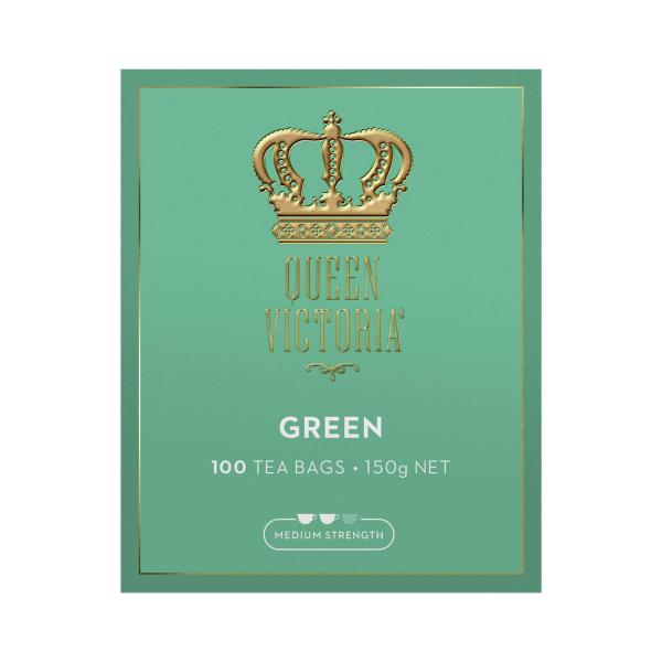 QUEEN VICTORIA GREEN TEA BAGS 100 PACK