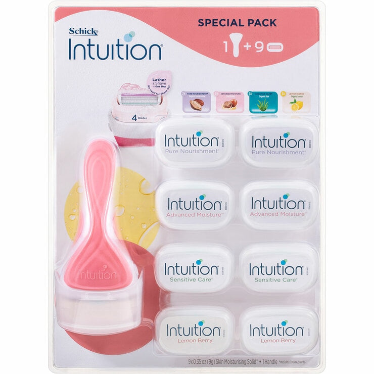 Schick Intuition Razor With 9 Cartridges