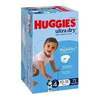 Huggies Ultra Dry Nappies Boy Size 4 Jumbo 72 Pack