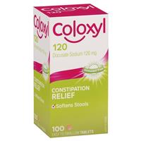 Coloxyl 120mg 100 Tablets Filmcoat