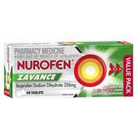 Nurofen Zavance Fast Pain Relief Tablets 48 pack 256mg Ibuprofen
