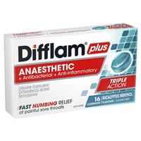 Difflam Plus Anaesthetic Sugar Free Eucalyptus Menthol 16 Lozenges