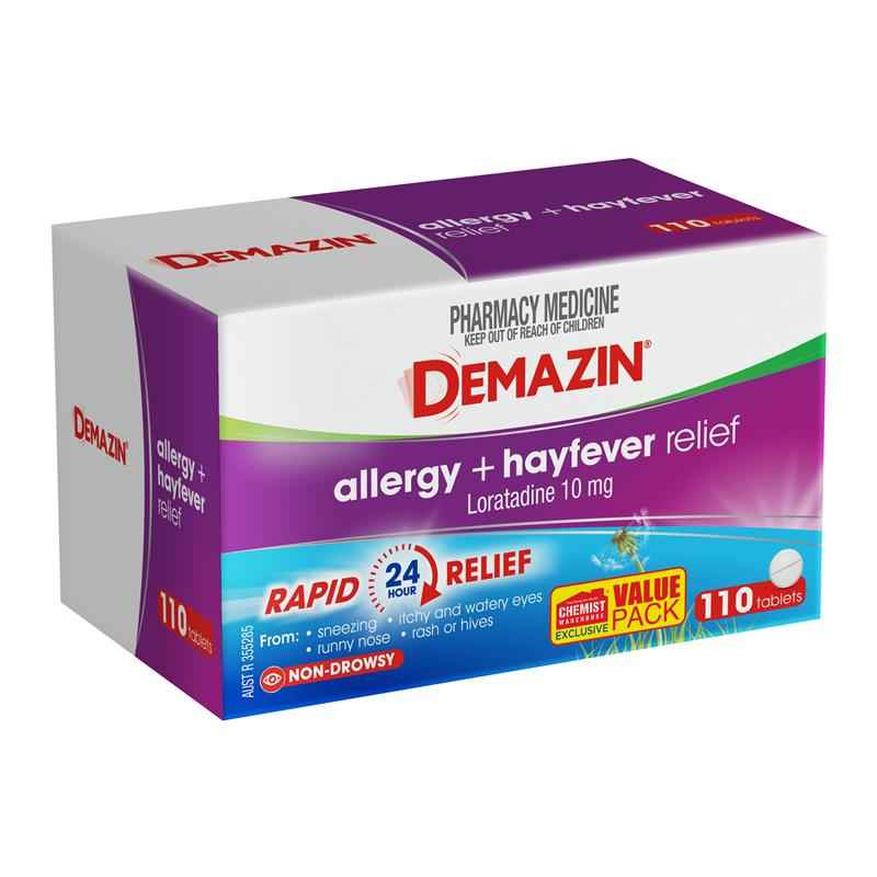 Demazin Allergy & Hayfever 110 Tablets Exclusive Size