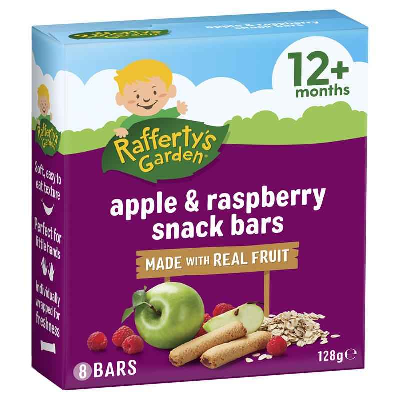 Raffertys Garden 12+ Months Fruit Snack Bar Apple & Raspberry 128g