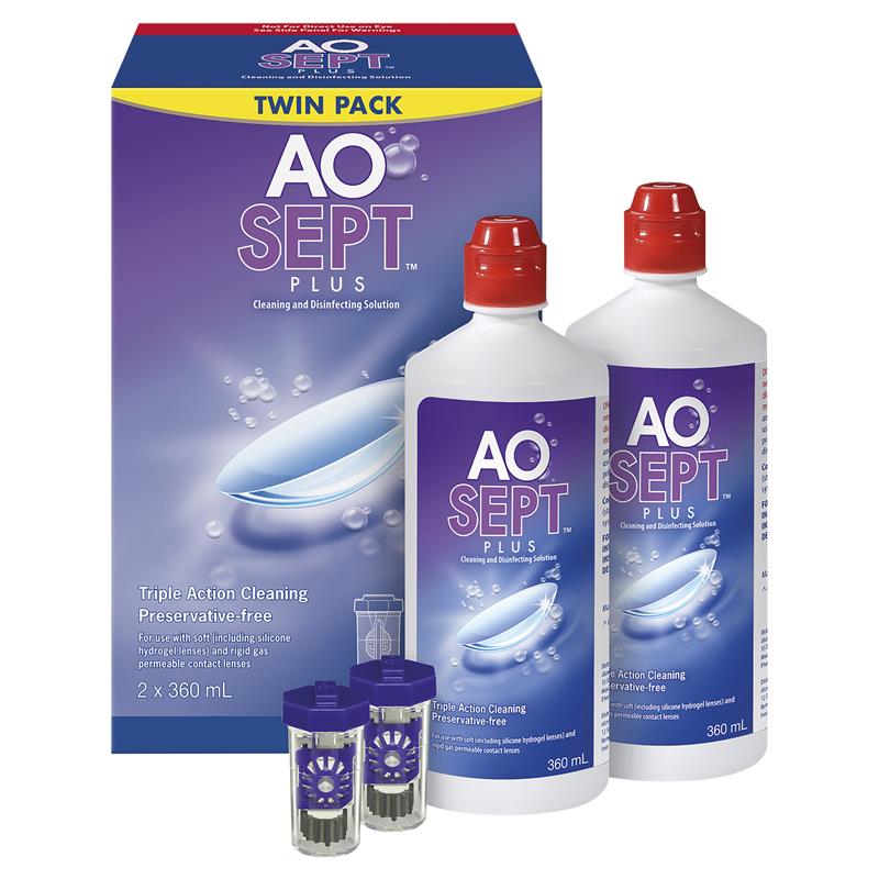 Aosept Plus 360mL Twin Pack