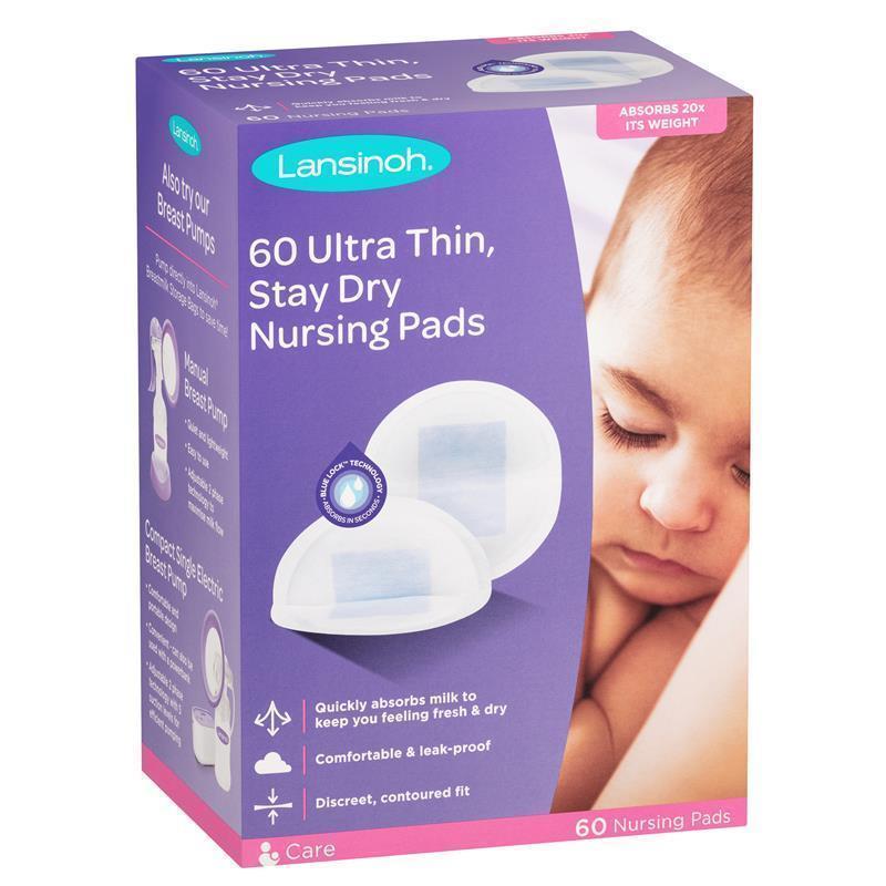 Lansinoh Ultra Thin Stay Dry Nursing Pads 60 Pack - GimmeNow