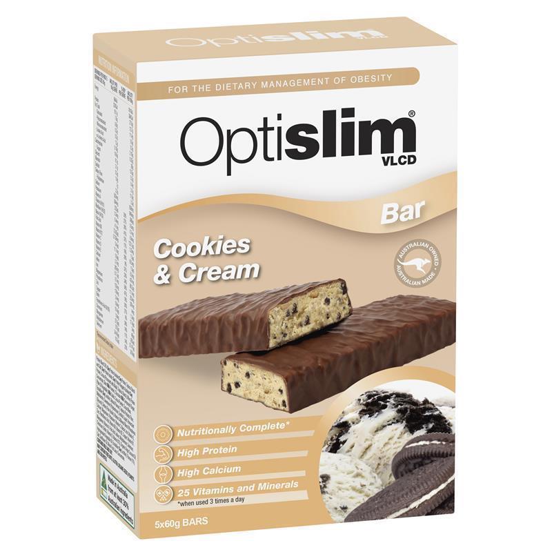Optislim VLCD Bar Cookies and Cream Bars 5 Pack - GimmeNow
