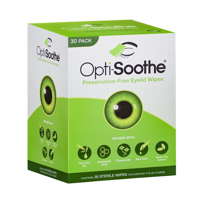 Opti-Soothe Preservative Free Eyelid Wipes 30 Wipes - GimmeNow