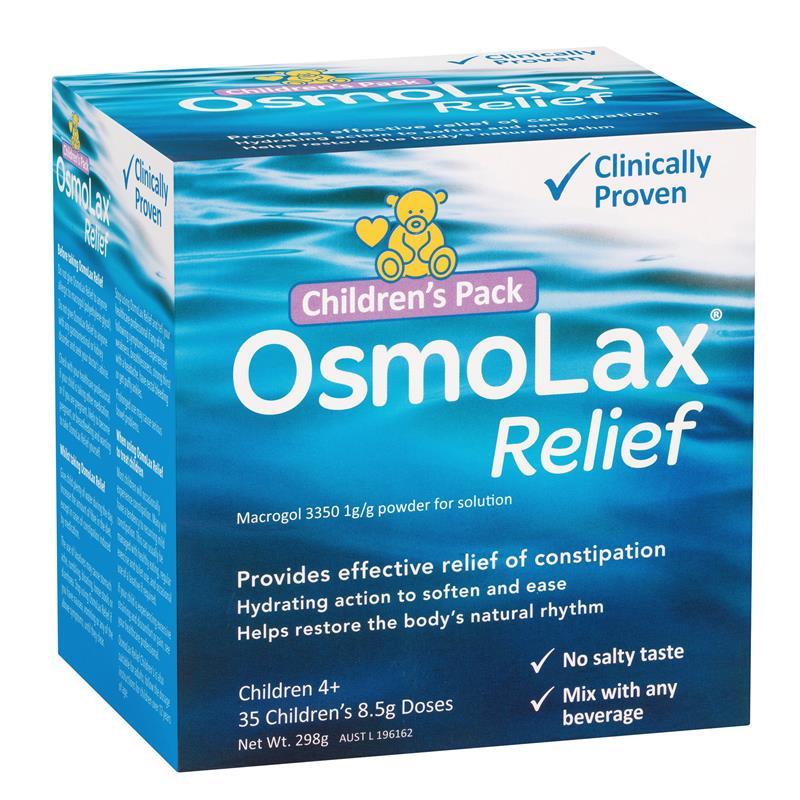 OsmoLax Relief Children's Laxative Powder 35 Dose 298g - Macrogol Constipation Relief with No Salty Taste, Flavour Free & Salt Free - GimmeNow