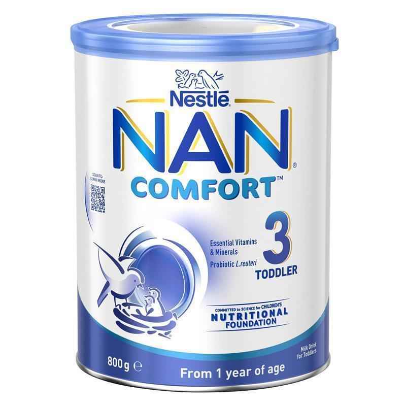 Nestle NAN COMFORT 3 Toddler Milk Drink Powder, From 1 year – 800g