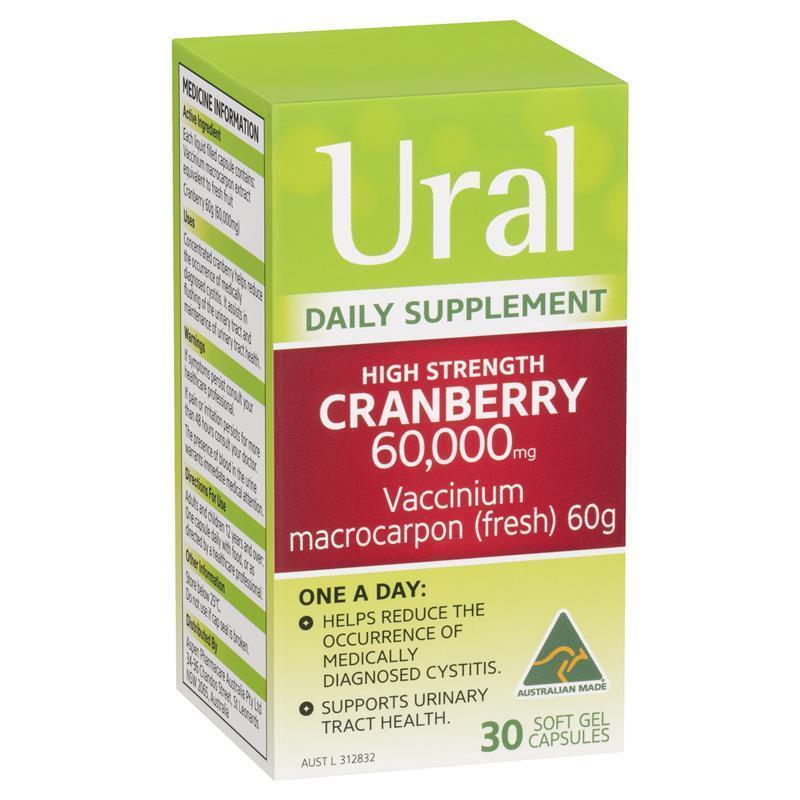 Ural High Strength Cranberry 60000mg 30 Capsules - GimmeNow