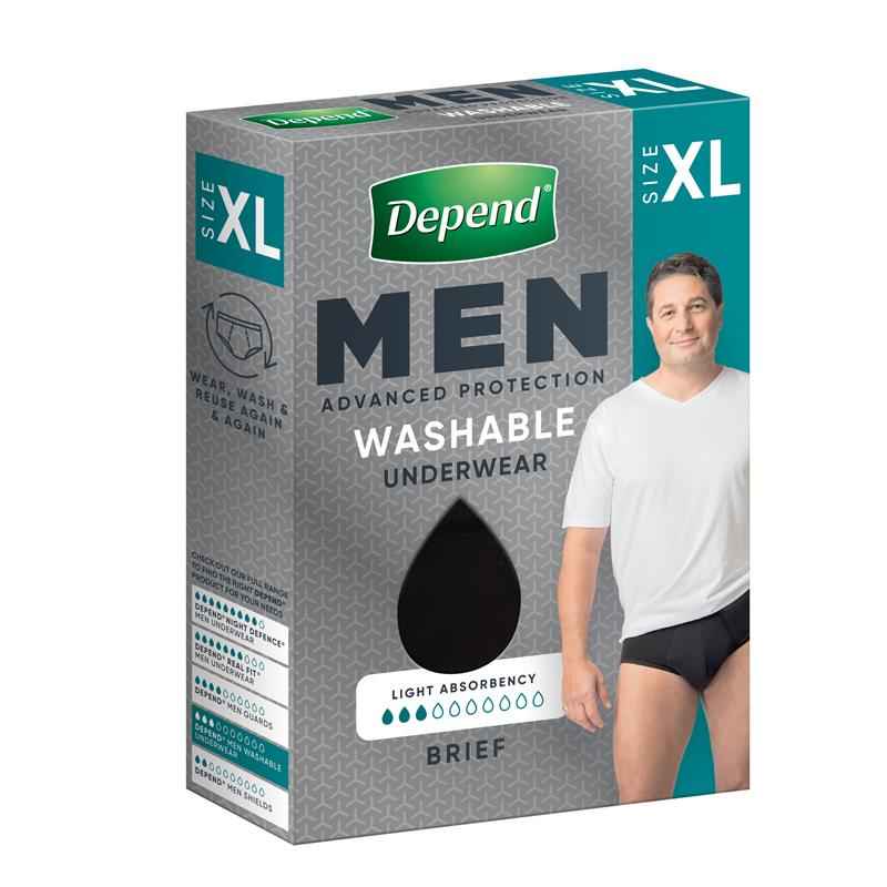 Depend Men Washable Incontinence Underwear Extra Large