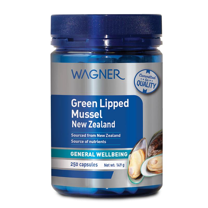 Wagner Green Lipped Mussel New Zealand 500mg 250 Capsules