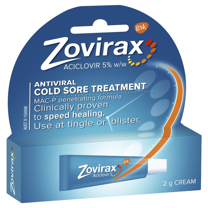 Zovirax Cold Sore Cream Tube 2g - GimmeNow