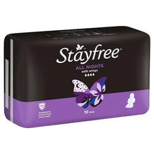 Stayfree All Night Sanitary Pads With Wings 10 Pack - GimmeNow